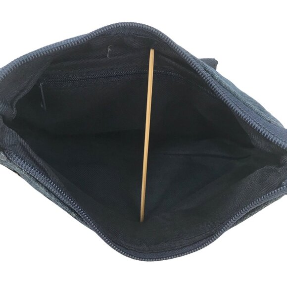 Vintage Y2K Denim Cottagecore Shoulder Bag Floral Embroidered Casual Small Purse - Picture 5 of 7